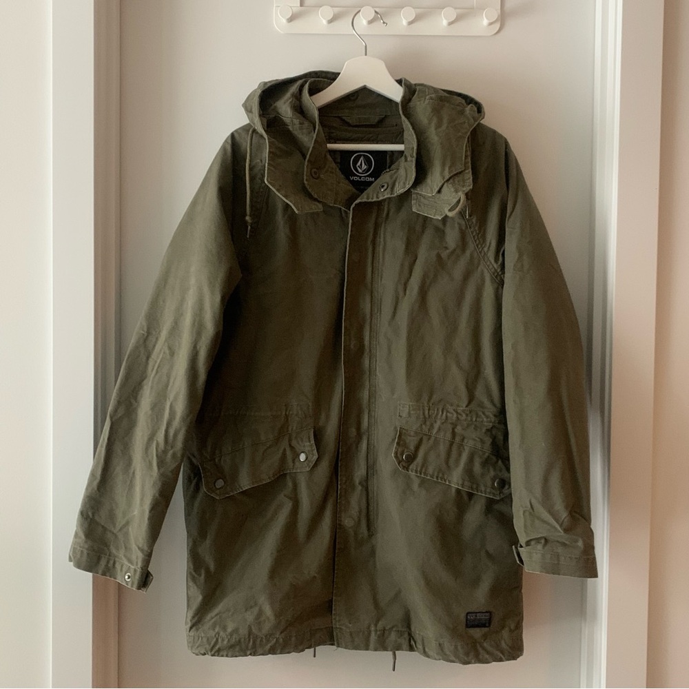 Volcom Green Hooded Parka Jacket